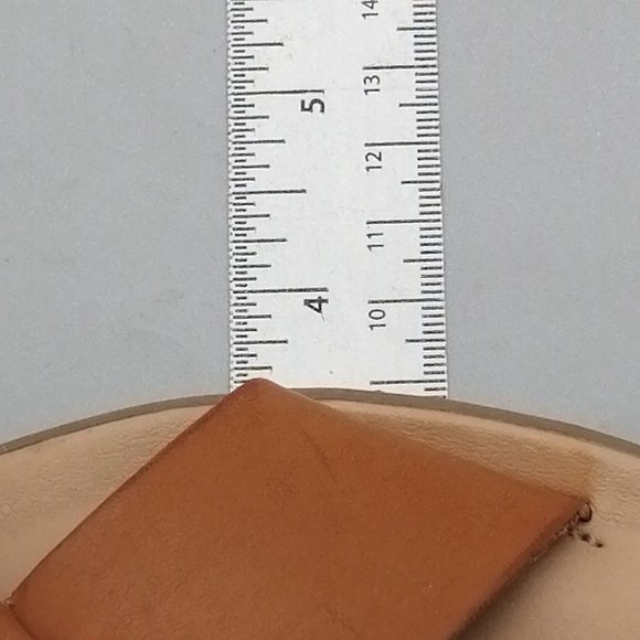 Loft Womens Cross Strap Slingback Sandal Tan Upper Black Ankle Strap Buckle 7.5M - Picture 6 of 9